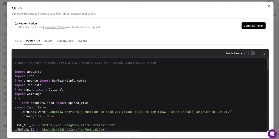 Langflow API